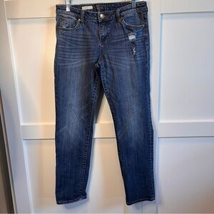 KUT from the Kloth Catherine Boyfriend Jeans Size 8 Distressed Medium Wash